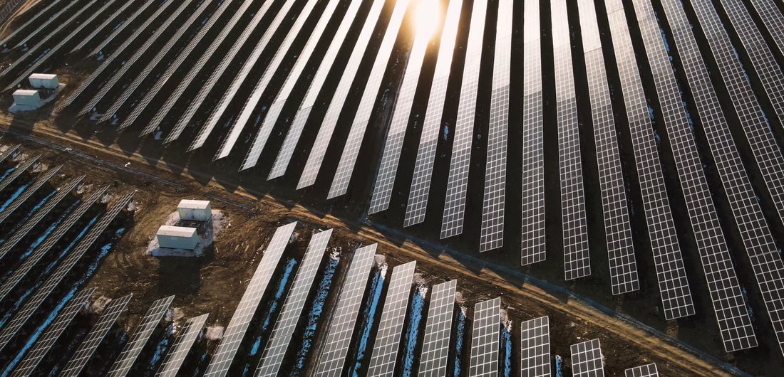 Aerial inspection of a solar array
