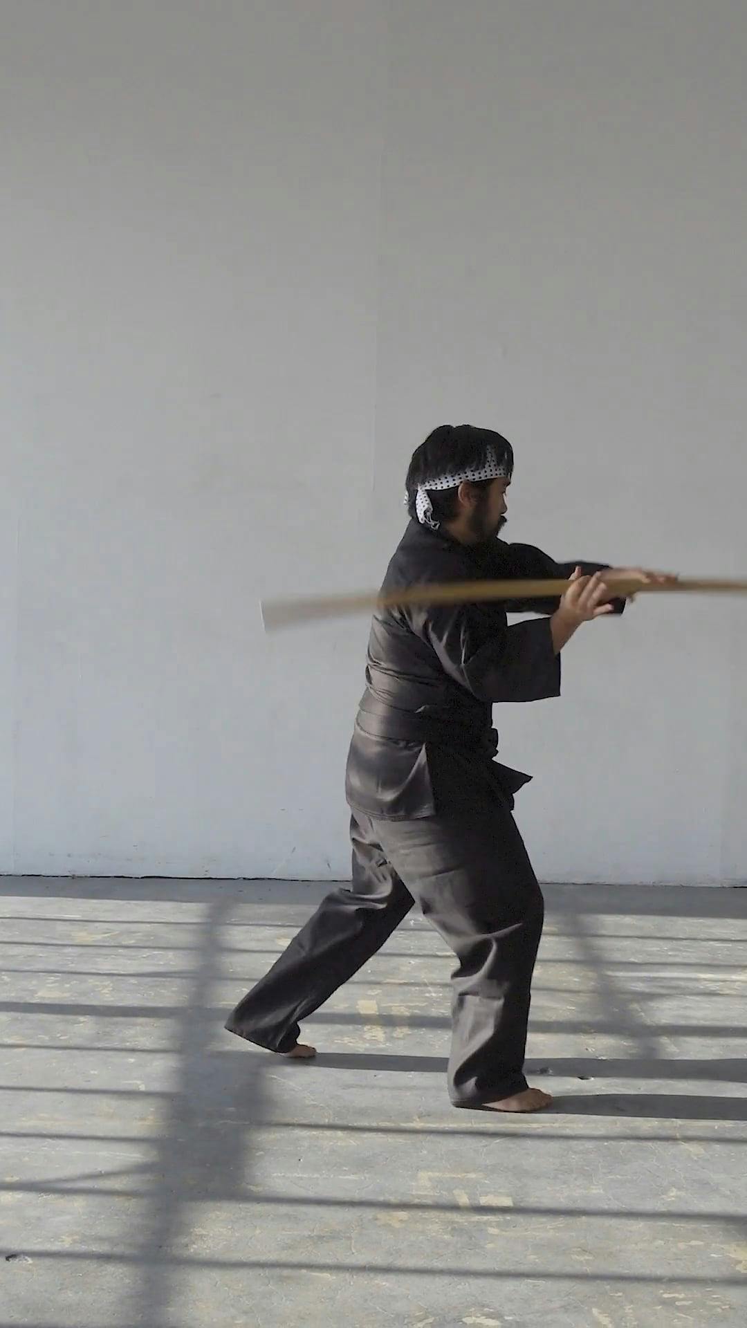 Man Doing Martial Arts Using a Stick · Free Stock Video