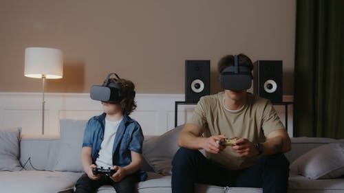 People Playing in a Virtual Reality Game