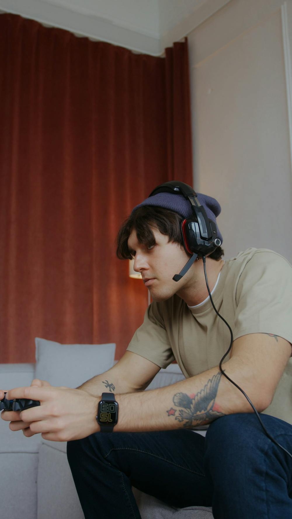 Man Playing A Video Game Free Stock Video man-playing-a-video-game-free-stock-video