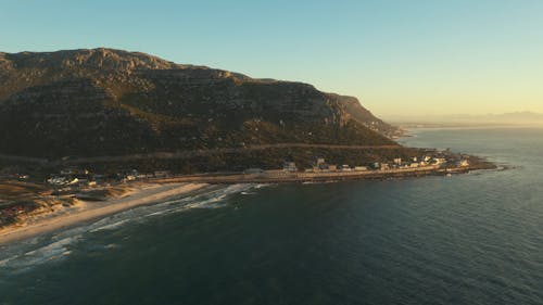 Aerial Footage of a Coastal City