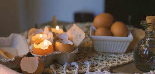 Candles Inside an Eggshells