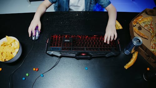 A Person Playing a Computer Game