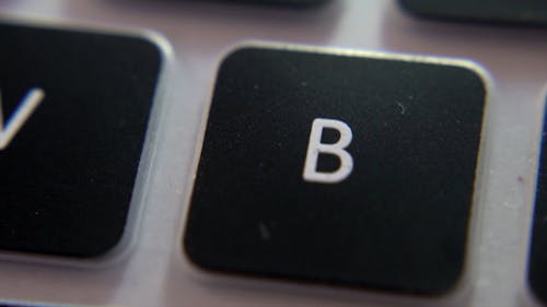 Close-up Footage Of A Computer Keyboard