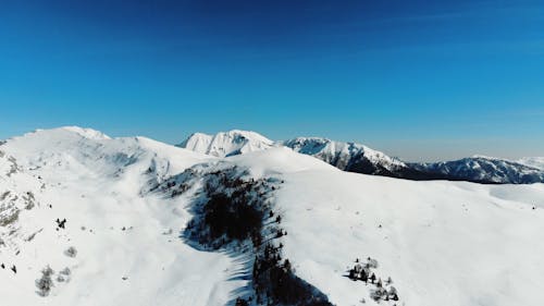 Drone Footage of Snow Mountain