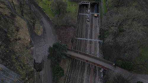 Aerial Footage of a Train