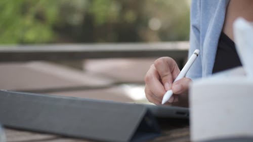 Woman Using a Tablet