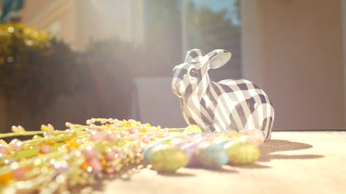 Close Up Shot of Easter Bunny Decoration