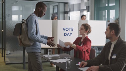 People Casting Their Vote