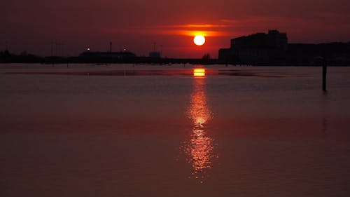 The Beautiful Sunset at Sottomarina
