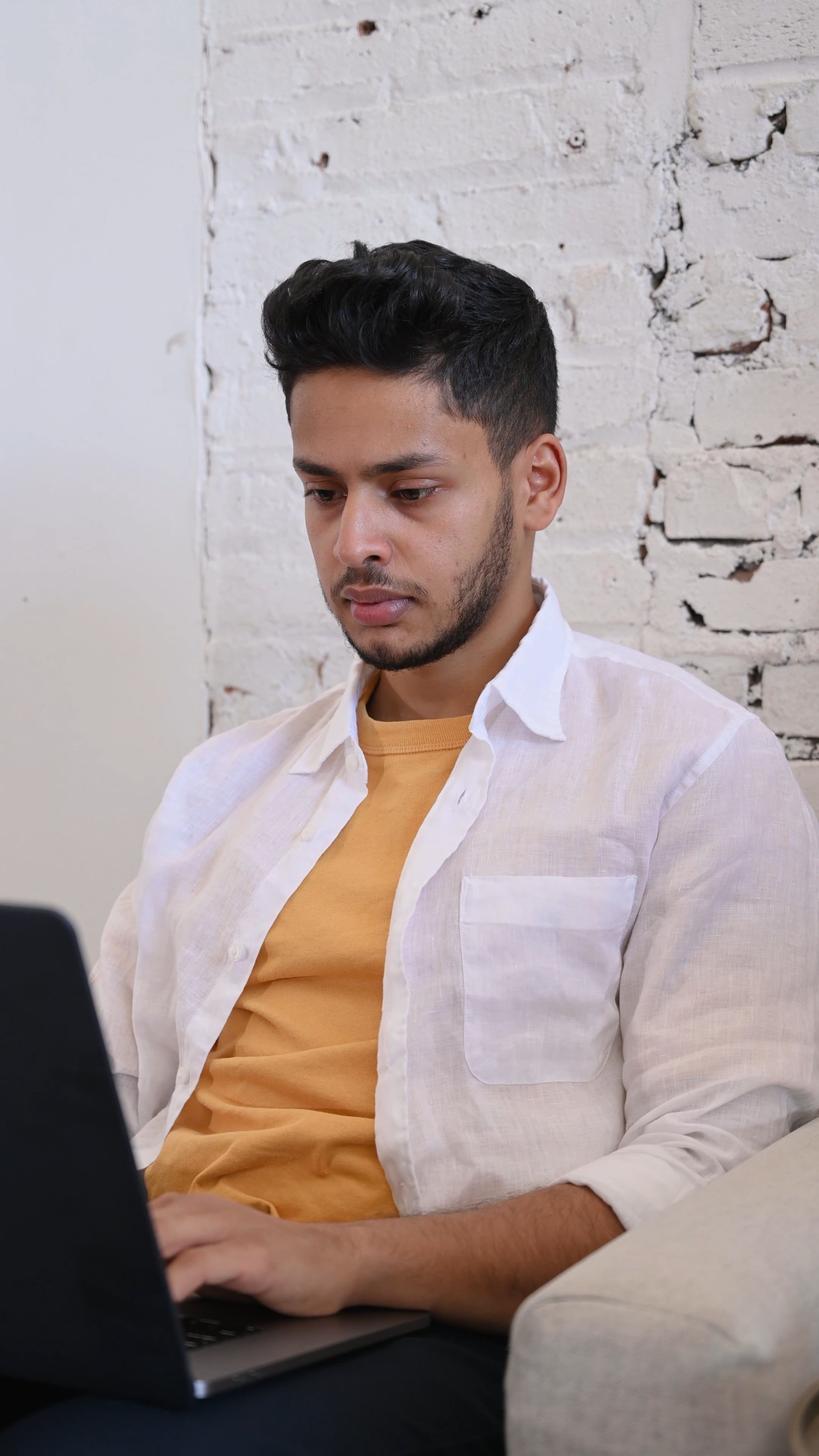 Man Typing on His Laptop · Free Stock Video