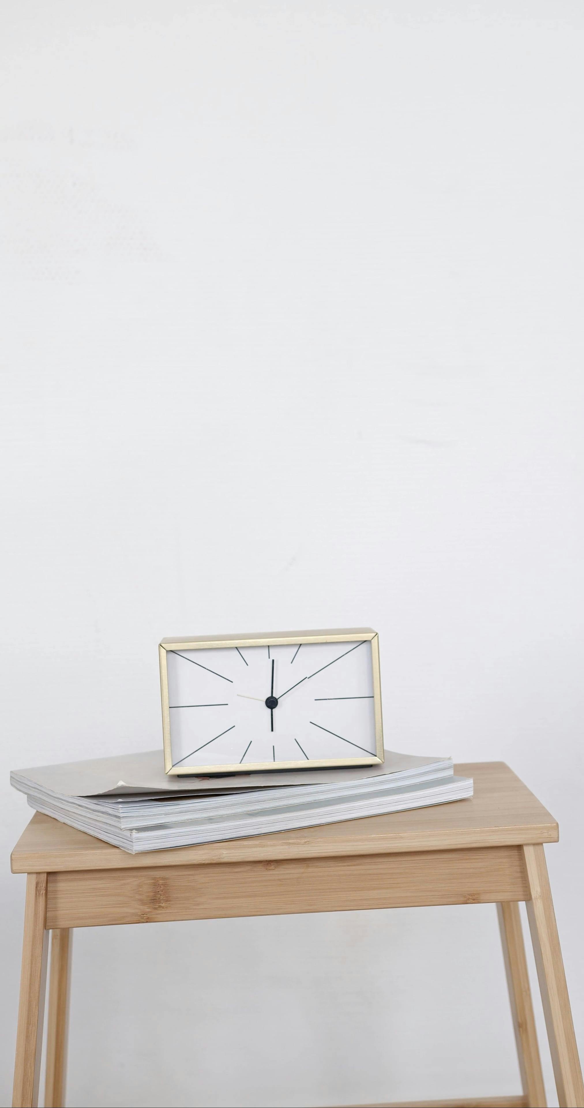 A Clock and Book on the Table · Free Stock Video