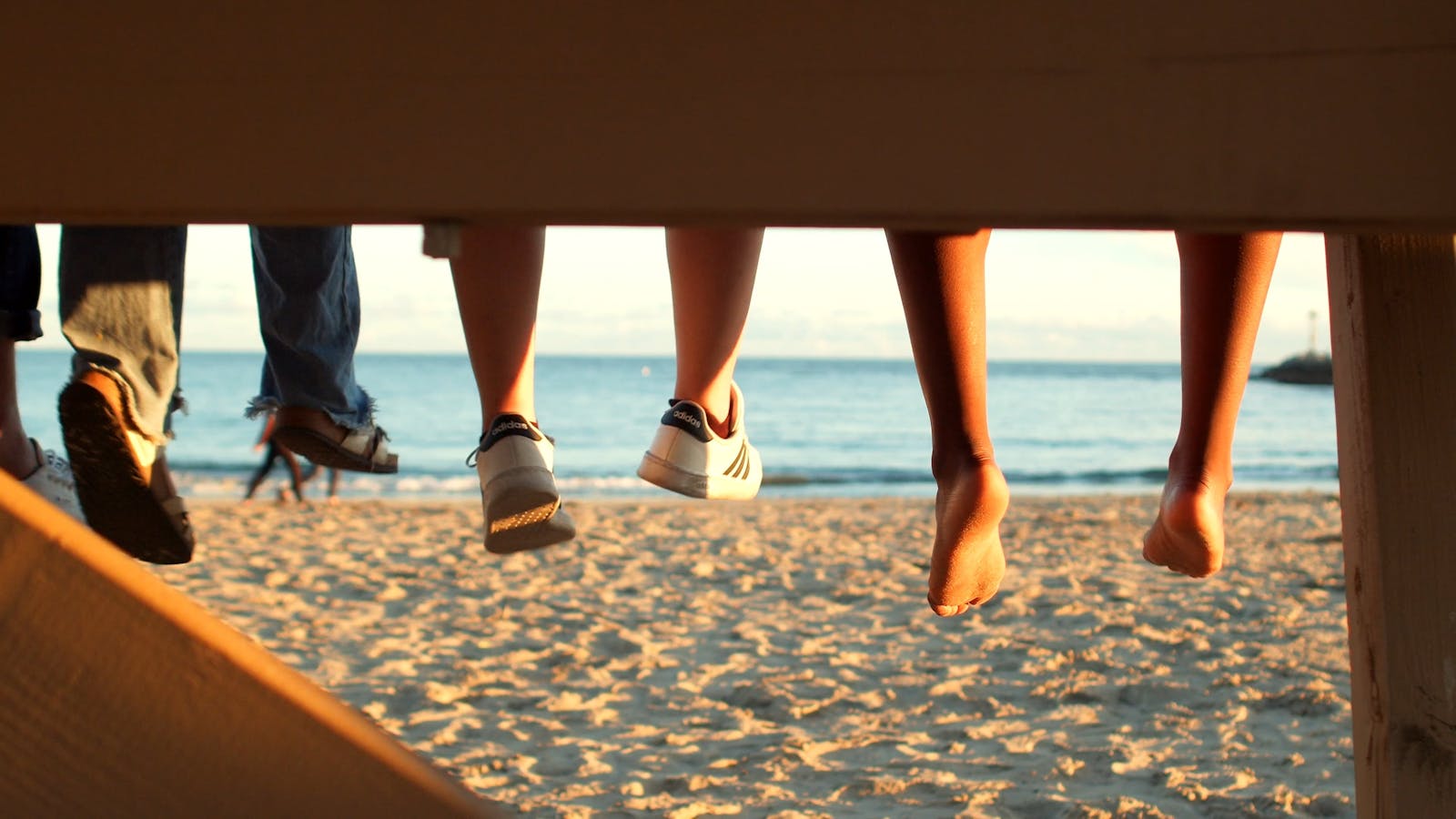 A Person Sitting On The Beach Sand Free Stock Video Footage, Royalty