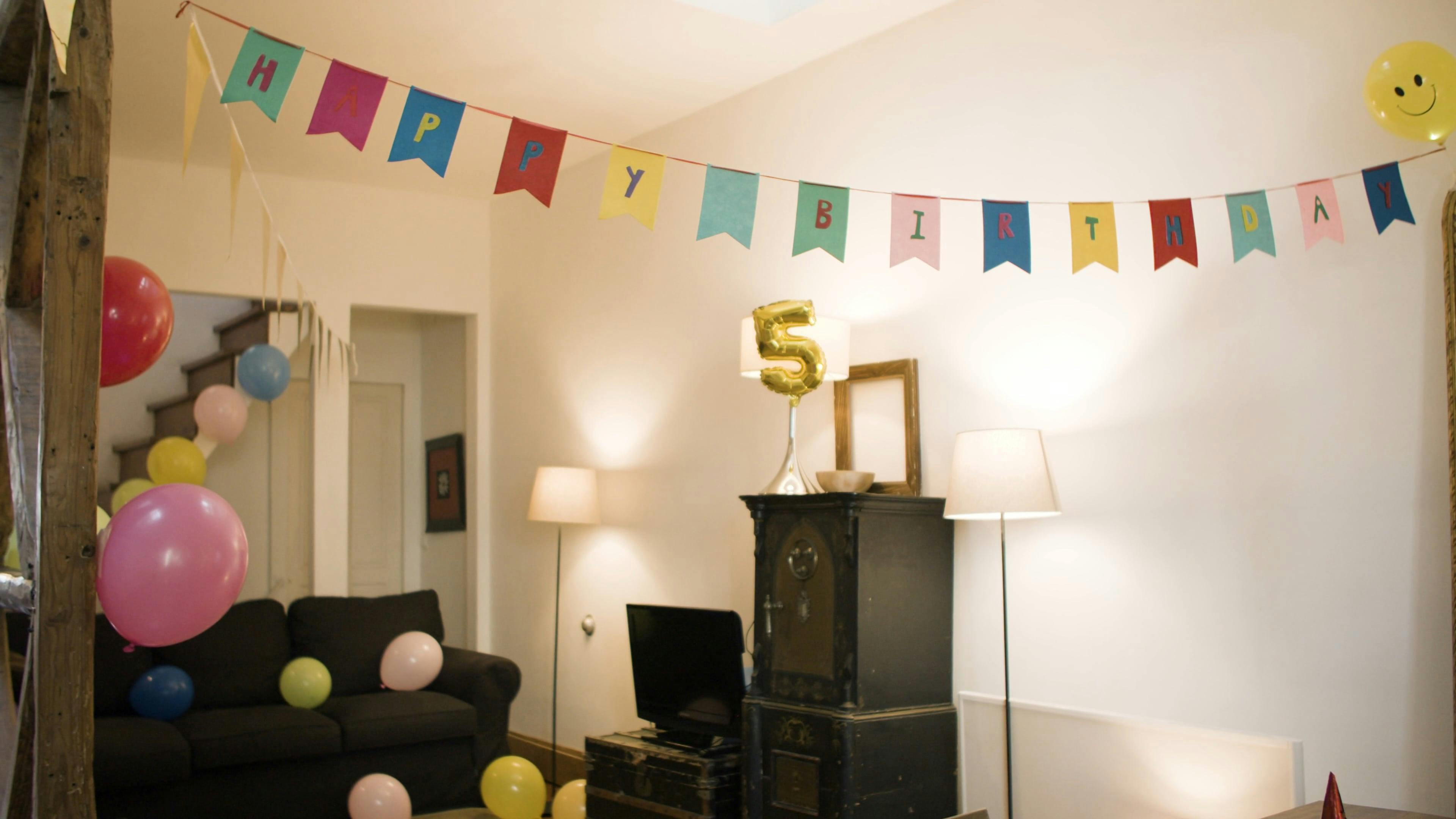 Birthday Decorations at Home · Free Stock Video