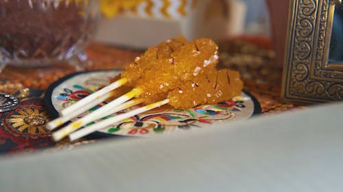 Traditional Rock Candy On Stick For Persian New Year