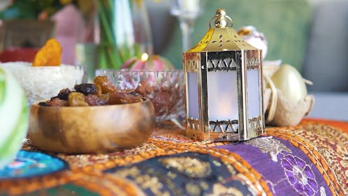 Traditional Symbolic Items On Display In Celebrating Persian New Year