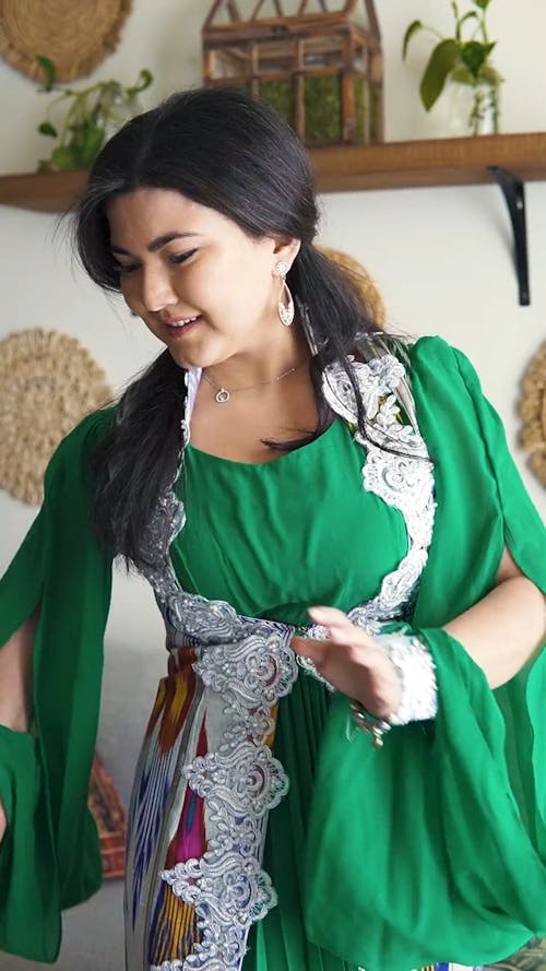 A Woman Performing A Traditional Dance