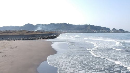 Drone Footage of a Seashore