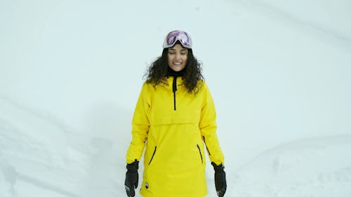 Woman Making Snow Angel