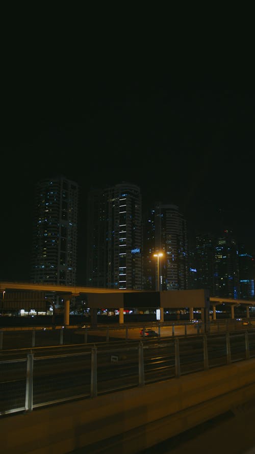 Road in Dubai at Night