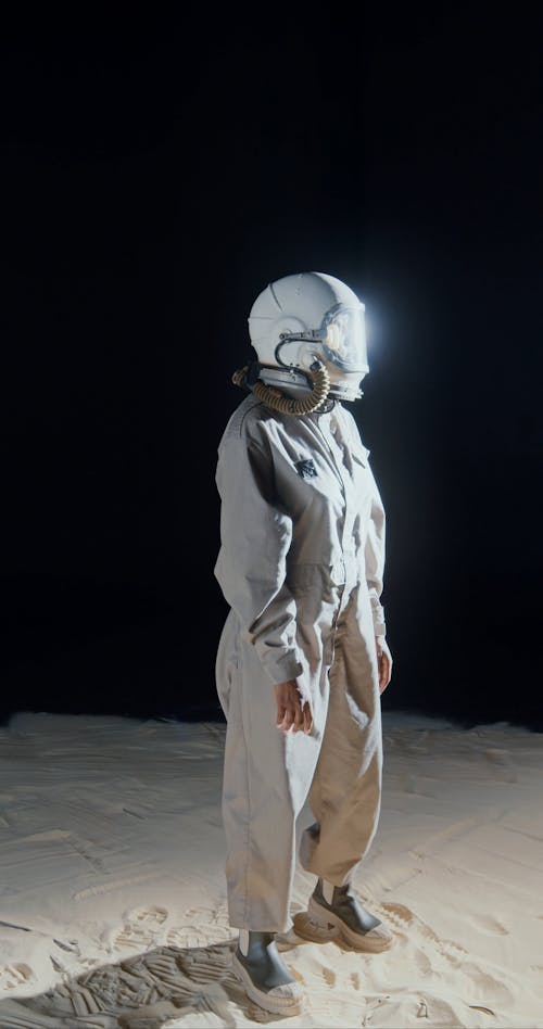 A Woman In The Moon In A Conceptual Video