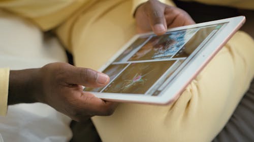 Person using tablet