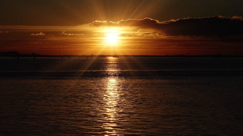 A Boat Sailing During Golden Hour