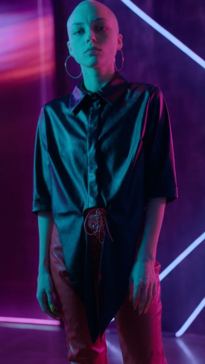 SHVETS production's cyberpunk aesthetic video