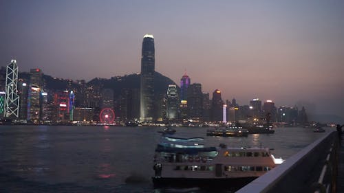 Hong Kong City At Night