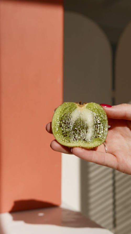 Person Holding a Kiwi