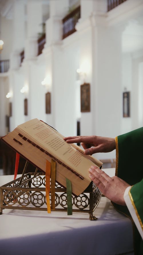 A Priest Reading the Bible