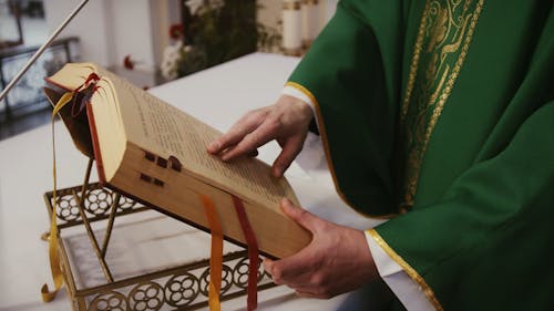 Priest Reading the Liturgical Book