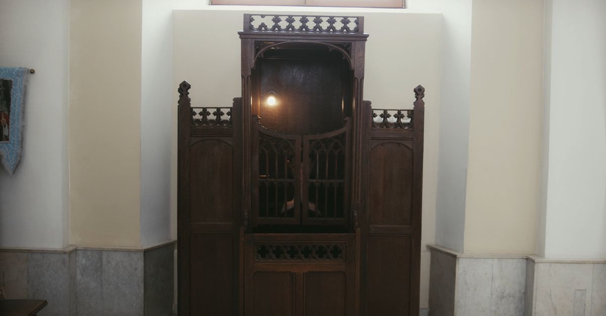 A Woman Entering a Confessional Booth Free Stock Video Footage, Royalty ...