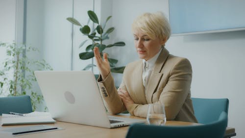 Woman in a Video Conference