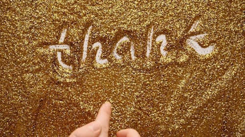 Thank you Card in Glitter
