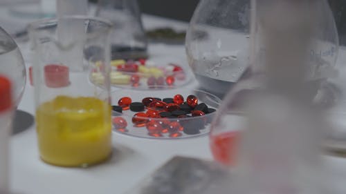 Close Up View of Medicines, Tablets and Substances