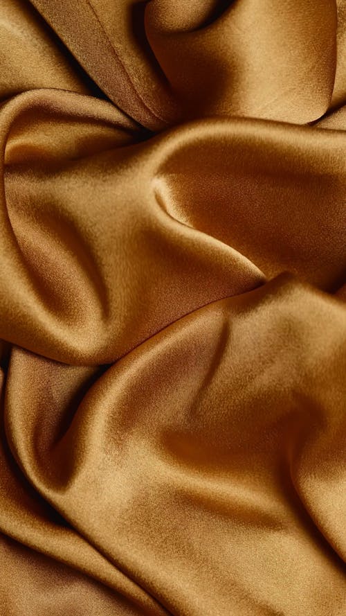 Close-Up Video of a Satin Silk Fabric