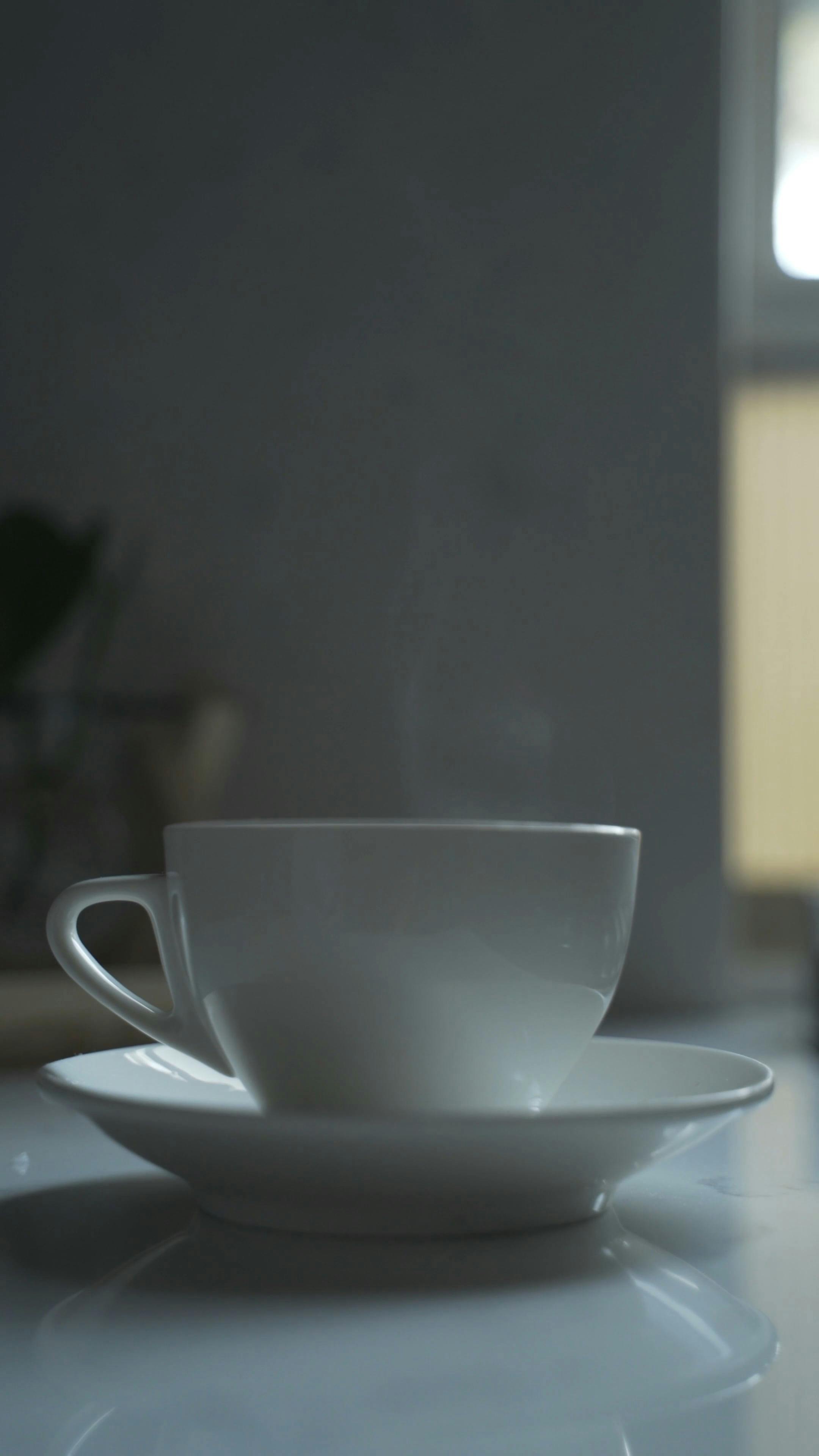 CloseUp View of a Teacup and Saucer · Free Stock Video