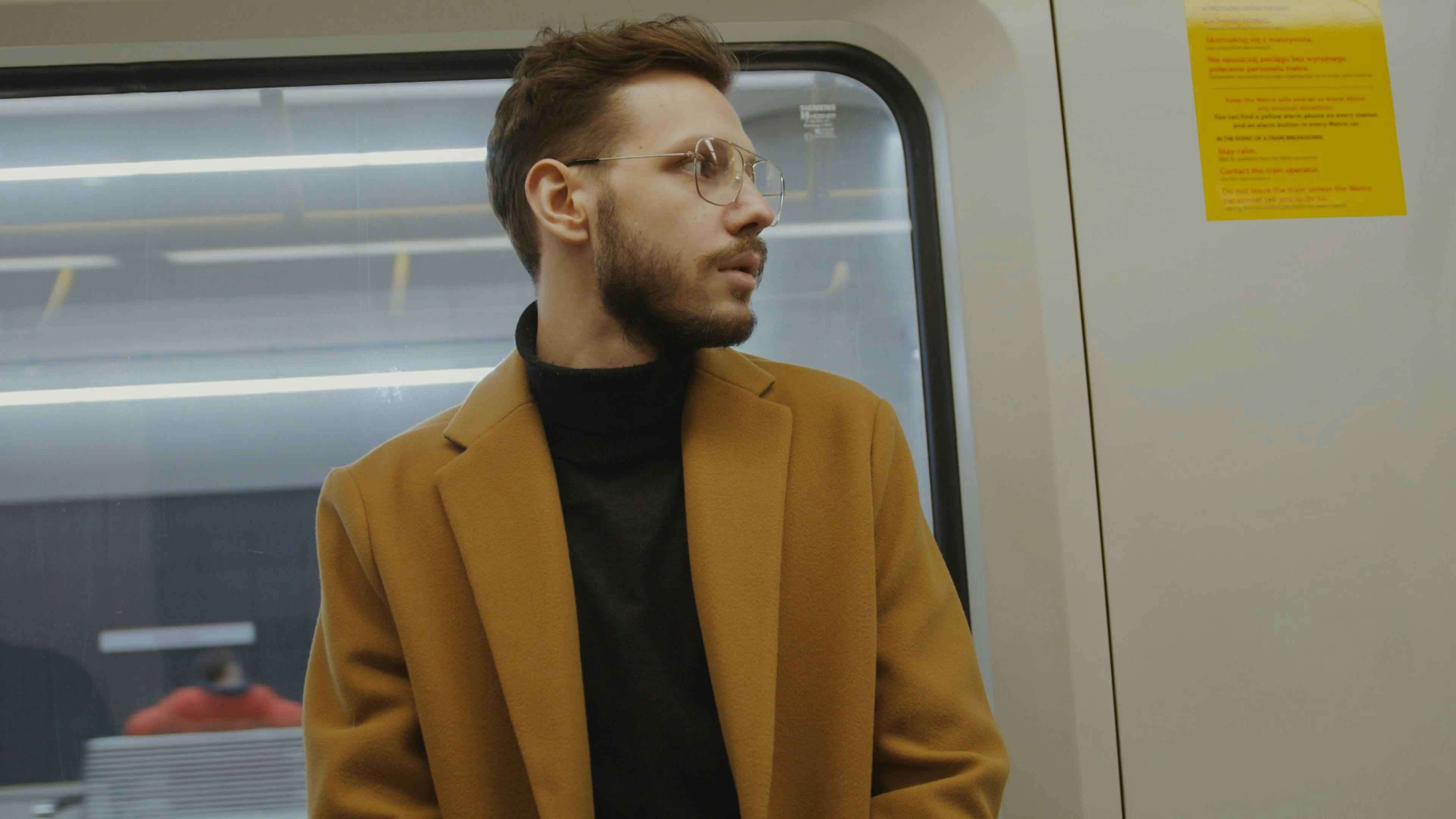 A Man Riding a Train Free Stock Video Footage, Royalty-Free 4K & HD ...