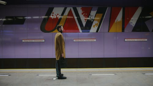 Man Taking the Metro