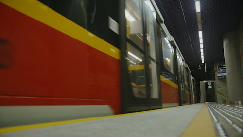 Moving Subway Train