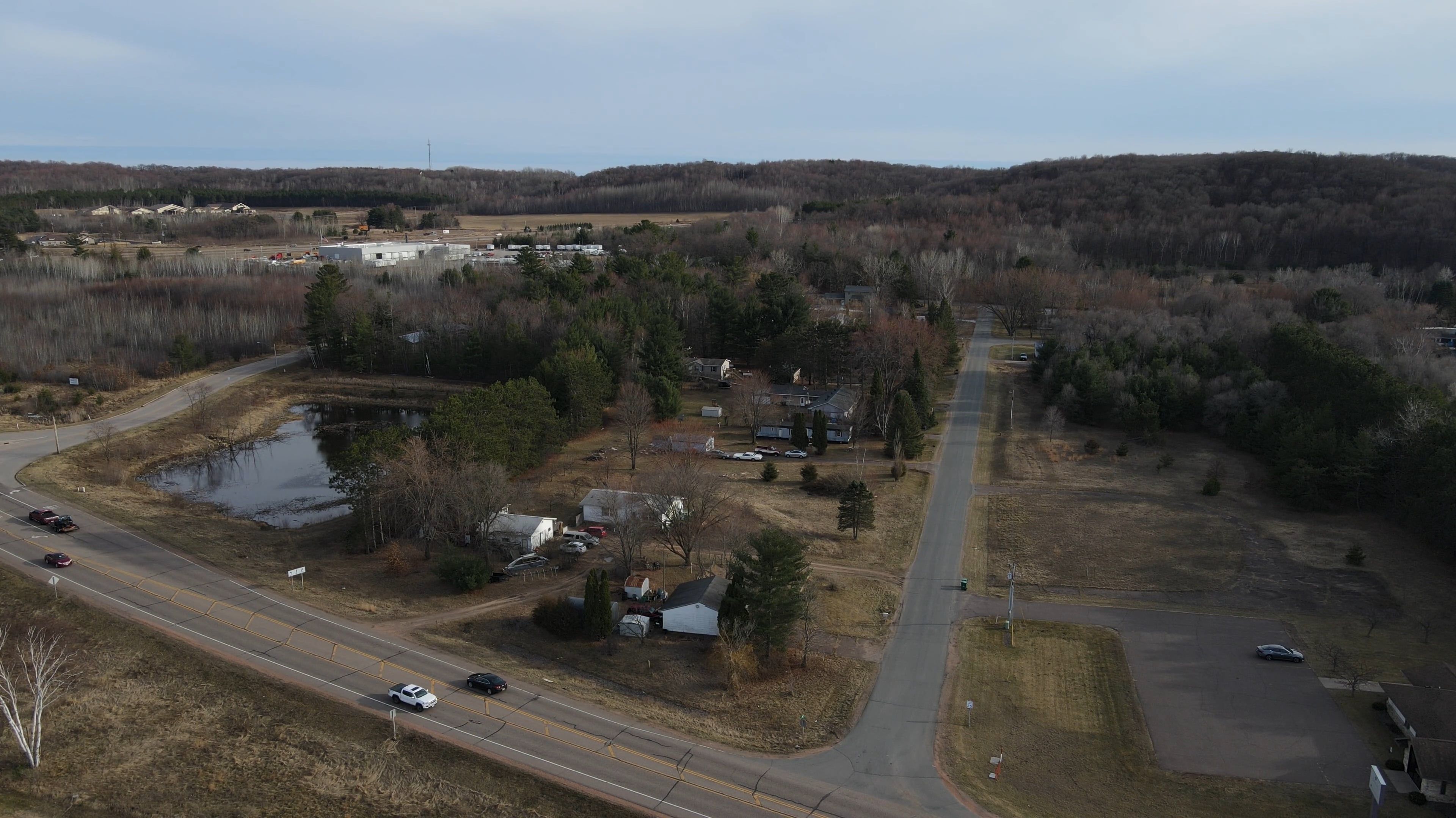 Drone Shot of Rural Area in Wisconsin Free Stock Video Footage, Royalty ...