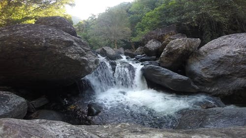 Cascading Water On A Waterfall