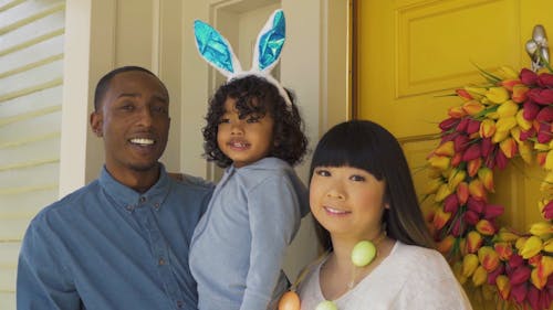 Family Celebrates Easter