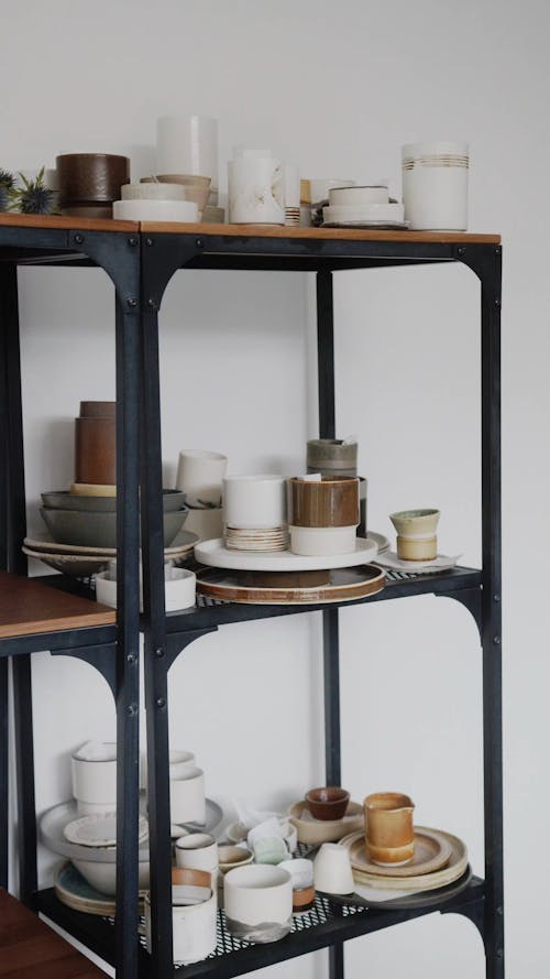 A Shelf of Various Ceramic Items