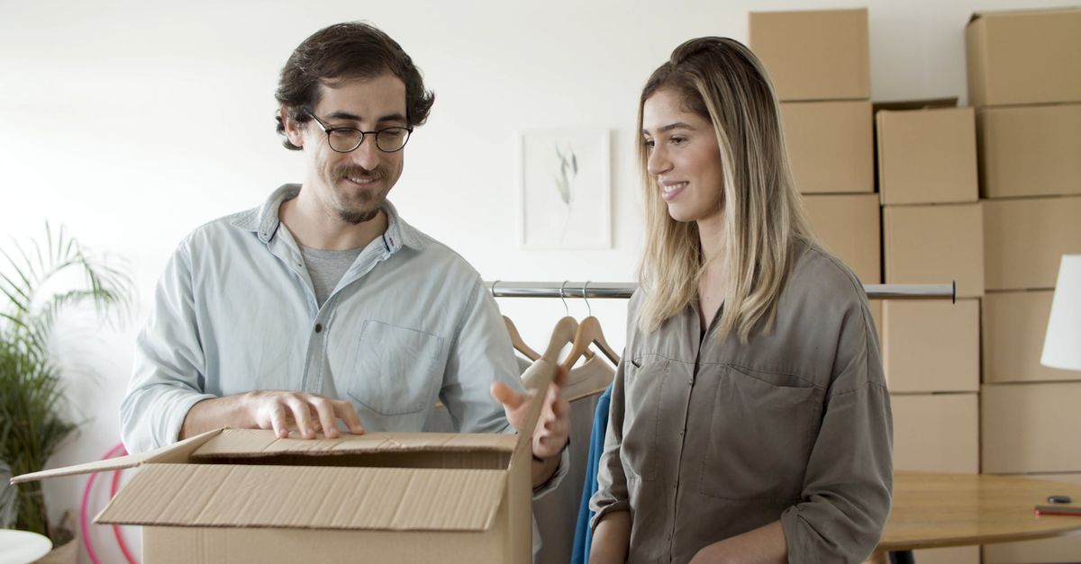 Couple Finished Packing the Last Box Free Stock Video Footage, Royalty ...