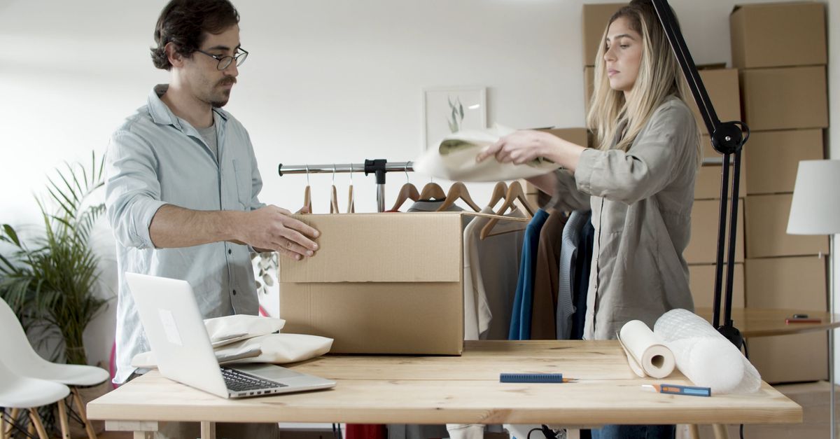 Couple Preparing Packages for Shipping Free Stock Video Footage ...