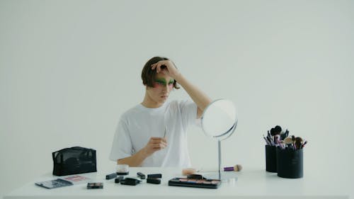 Video of a Person Applying Makeup