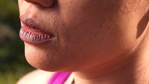 Extreme Close Up of a Woman's Mouth