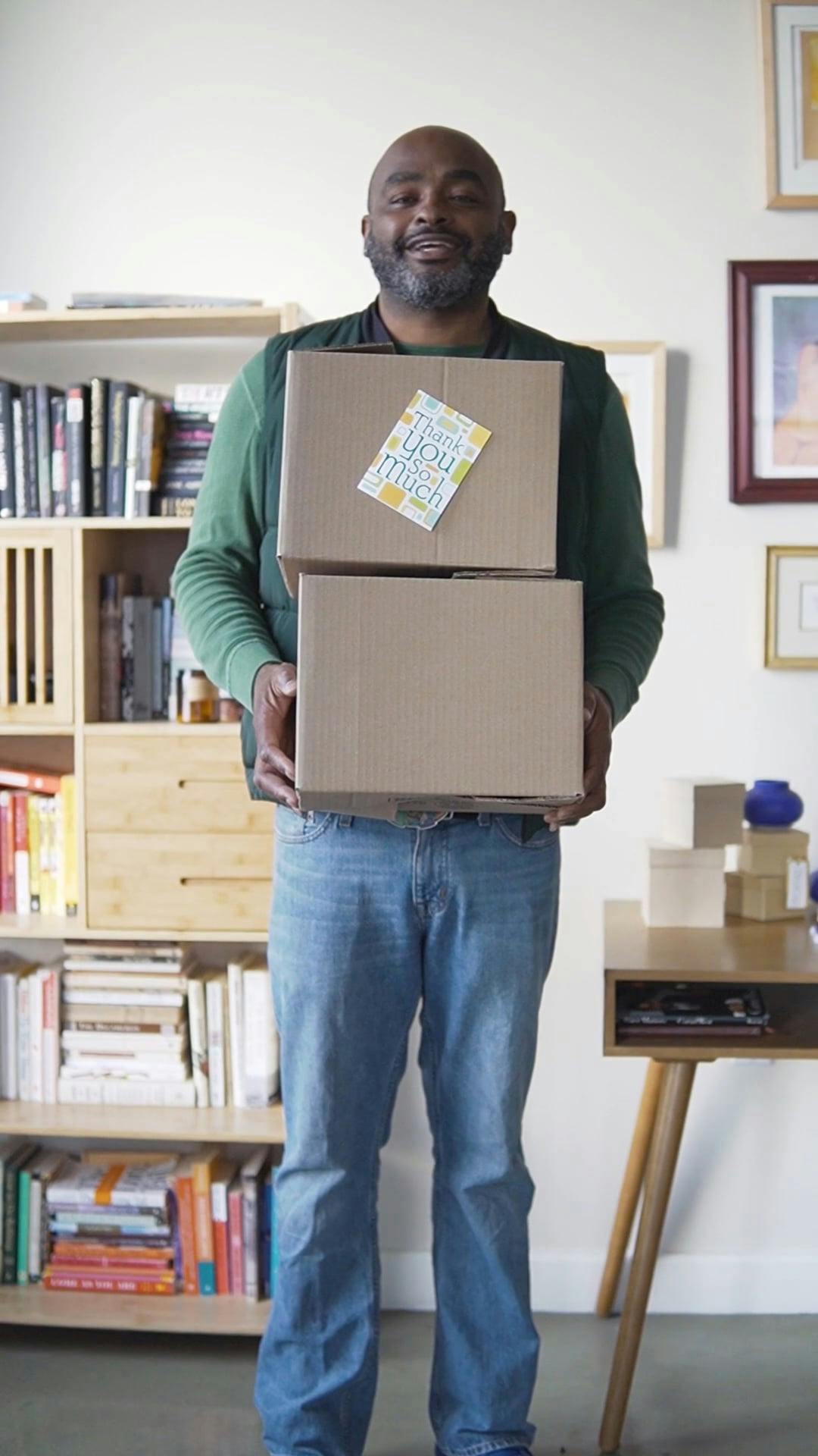 Man Tying a Box \u00b7 Free Stock Video